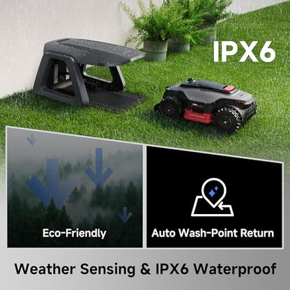 MOVA LiDAX Ultra 2000 AWD Robot Lawn Mower Wire Free RTK Free for up to 0.5 Acre*Dual Maps, 360° 3D LiDAR & AI Dual Vision Mapping, Robotic Mower with 4G, for 80% Slopes, Cutting Height 1.2”–3.9“ - color: 2000 AWD: Mows up to 0.5acre