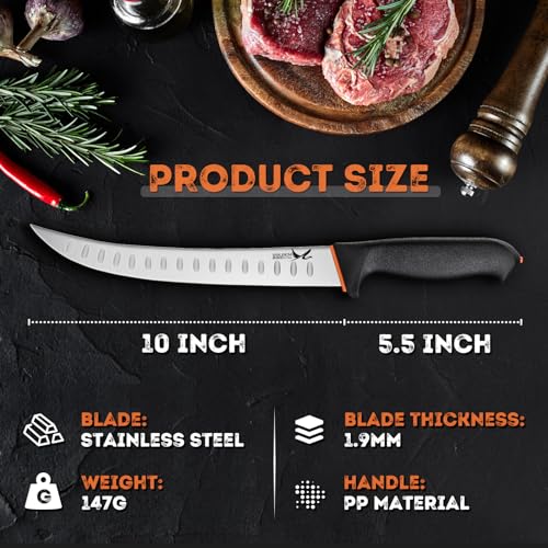 Golden Bird Breaking Knife, 10 Inch Butcher Knife for Meat Cutting - size: 10"