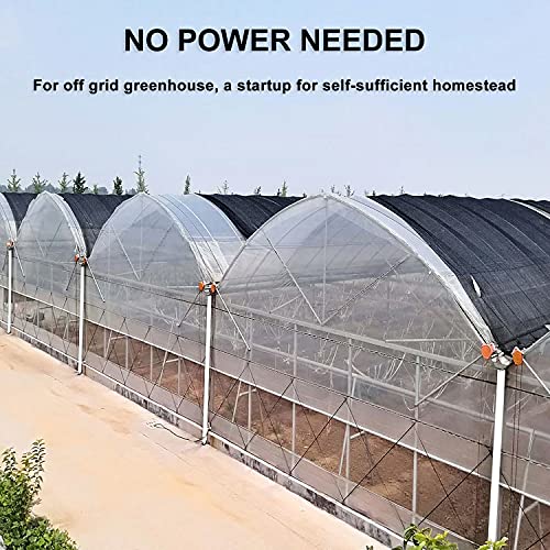 UYGALAXY Manual Winch Greenhouse Film Roll Up Roof Unit for Ventilation ﻿Agricultural Manual Film Coiler Device Side Top Film Coiling Rolling Blinds Machine(13ft Circumference Chain) - size: 12 feet Operable for Top