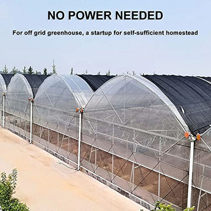 UYGALAXY Manual Winch Greenhouse Film Roll Up Roof Unit for Ventilation ﻿Agricultural Manual Film Coiler Device Side Top Film Coiling Rolling Blinds Machine(13ft Circumference Chain) - size: 12 feet Operable for Top
