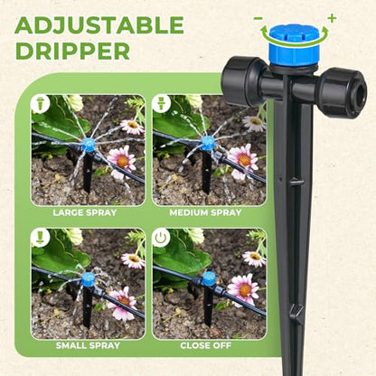 HIRALIY 50FT Drip Irrigation Kit for Garden Watering - size: 50ft