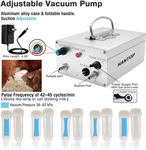 12L Cow Milking Machine, Plug-in Pulsation Pump Milker (Classic) - color: for Cow, size: 12L