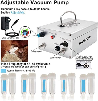 12L Cow Milking Machine, Plug-in Pulsation Pump Milker (Classic) - color: for Cow, size: 12L