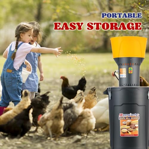 Moogiantgo 15.8Gal Grain Mill Grinder Electric Corn Grinder 1300W Feed Mil
