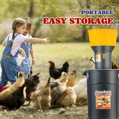 Moogiantgo 15.8Gal Grain Mill Grinder Electric Corn Grinder 1300W Feed Mil