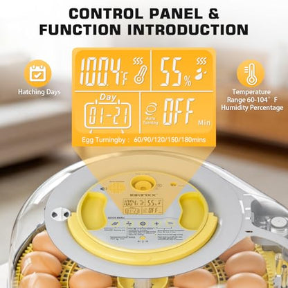 IBKINXX 26 Egg Incubator for Hatching Eggs - Smart Voice Guidance