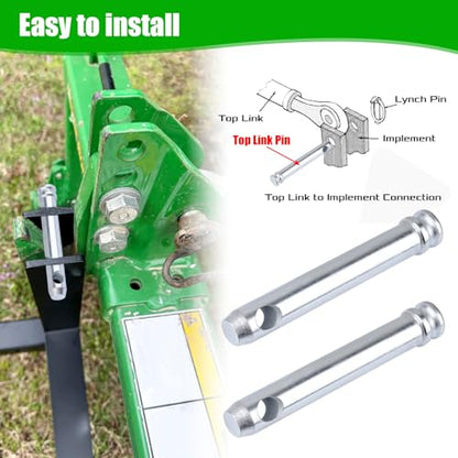 S07070200 Cat 1 Top Link Pin Hitch for Tractors, 3/4 in Dia Pin, 4 Pack