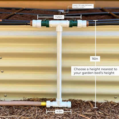 Garden Grid Manifold | Link Multiple Garden Grids | 16" Tall, Double Style - size: 16" Tall, style: Double