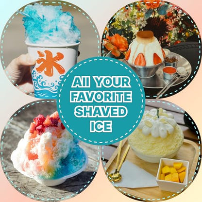 Shaved Ice Machine，Electric Crusher, Home Snow Cone Machine，2 Ice Molds