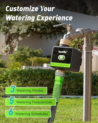 RainPoint WiFi Water Timer WiFi Hose Timer Smart Irrigation System for Garden Lawn Yard
