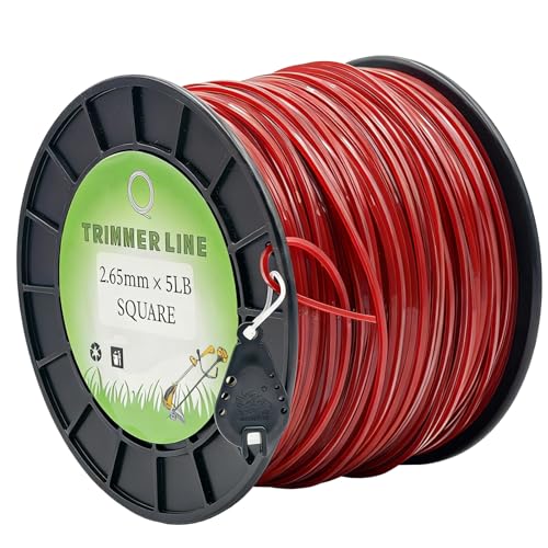 105" Square Commercial Trimmer Line 5LB Red 977FT Spool - size: .105"