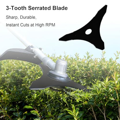Brush Cutter Trimmer Blade, 10 Inch Diameter, 3 Teeth, Tungsten Steel, Compatible with Stihl Husqvarna Echo Redmax Shindaiwa 1PCS No Accessories - color: 2 pcs