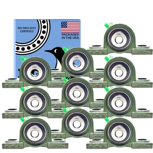 PGN UCP201-8 (10 Pack) Pillow Block Bearing - 1/2" Bore Self-Aligning - size: 10, style: UCP201-8