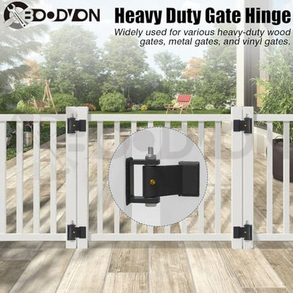 Dump Trailer Gate Hinges with Grease Fitting, Weldable Trailer Door Hinge | Heavy Duty Short Leaf Design Strap Hinges, Raw Surface Finish, 2 Pack