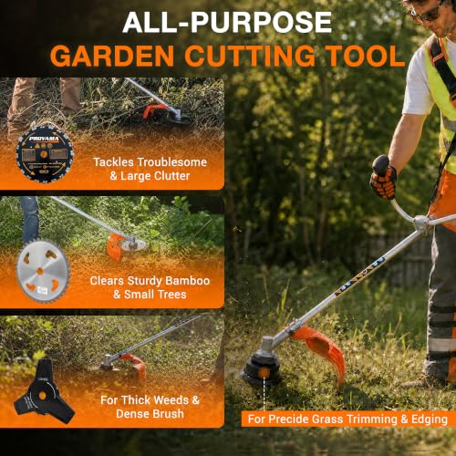 PROYAMA 42.7cc 3 in 1 Gas Powered Weed Eater Wacker Brush Cutter Trimmer - size: 42.7cc