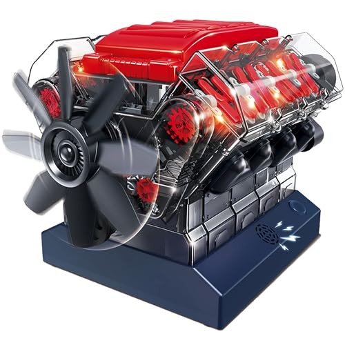 Playz Large V8 Engine Model Kit Build Your Own Mini V8 Engine kit that Runs - style: V8 Engine