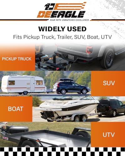 DEEAGLE 3 Ball Hitch with Hook, Tri Ball Hitch with 3.5” Hitch Pin Lock - style: Ball Hitch with Lock