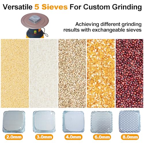 25L Electric Corn Grinder - Steel Dark Gray - Superior Performance - Farm Home Use - Versatile Grain Mill