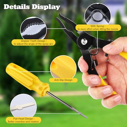 Sprinkler Adjustment Tool Compatible with Hunter/Rain Bird, Yellow - color: Yellow