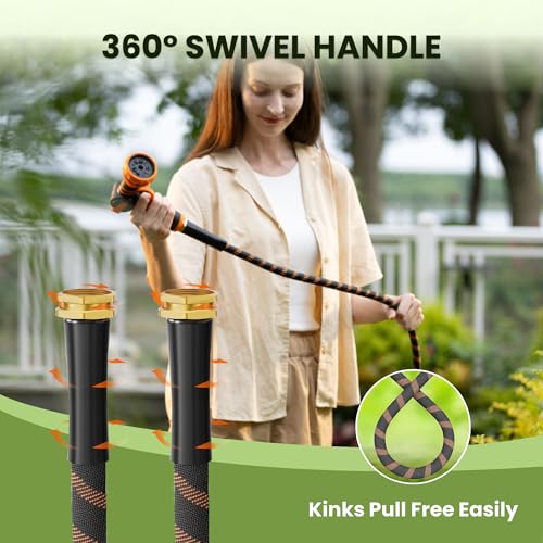Giraffe Tools Non-Expandable 25ft Garden Hose 1/2“ Flexible Braided Hose - size: 25FT