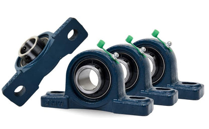 Jeremywell UCP202-10 Pillow Block Bearing (4 Pack), 5/8 inch Bore, 2 Bolt Flange Mounted, Solid Cast Iron Base, Self-Alignment - size: UCP202-10