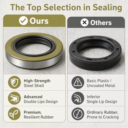 4PCS Trailer Hub Grease Seal Double Lip Wheel Seal 2.250" ID x 3.376" OD, Replaces 01003600 10-36 22333TB, for 5200-7000 lb Trailer Axles