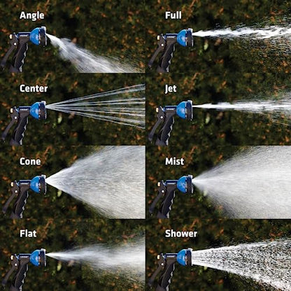 VIKING Garden Hose Nozzle with 8 Spray Patterns for Washing Cars - style: 8 Pattern Hand Control 2 Pack
