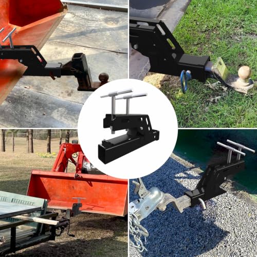 Clamp On Trailer Hitch 2" Receiver, Heavy-Duty Bucket Trailer Hitch, Black - color: Black