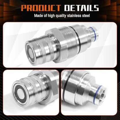 AT406475 7246802 Hydraulic Female Coupler fits for John Deere Skid Steer - size: Female