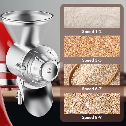 InnoMoon Metal Grain Mill Attachment for KitchenAid Stand Mixer