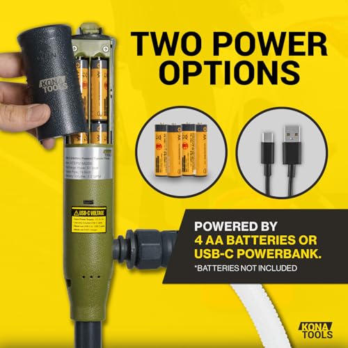 Portable Fuel Transfer Pump, Battery or USB-C Powered - style: Battery/USB Powered Safety Nozzle
