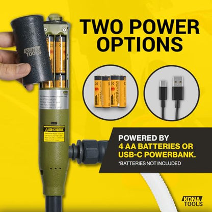Portable Fuel Transfer Pump, Battery or USB-C Powered - style: Battery/USB Powered Safety Nozzle