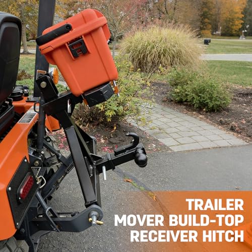 Black 3 Point Hitch Receiver with Dual 2” Receiver Fit Category 1 Tractors
