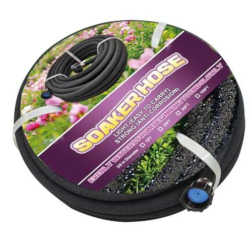 Short Soaker Hose 15ft 5/8" Round Rubber Garden Soaker Hoses - size: 15FT by 5/8"