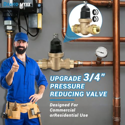 3/4" NR3XL Pressure Reducing Valve With Double Union FNPT Connection - size: 0.75 Inch