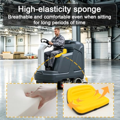 Universal Forklift Seat with Micro Switch, Tractor Seat - color: Yellow