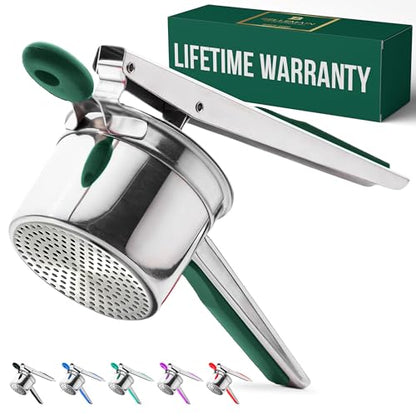 Bellemain Stainless Steel Potato Ricer Mashed Potato Masher - Green - color: Green
