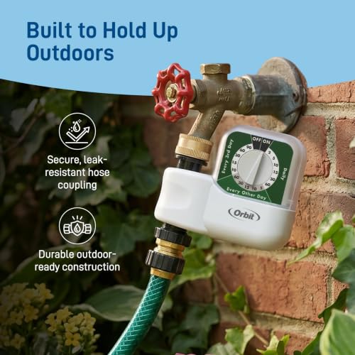 Orbit 62024 Single-Dial Hose Watering Digital Timer, "3"" x 7.5"" x 9.5"""