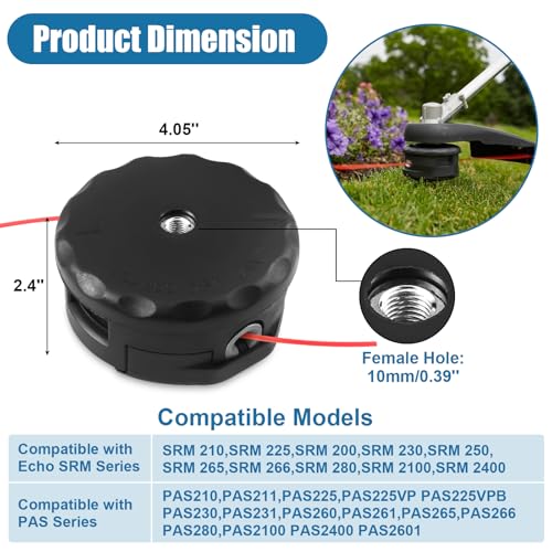 5 Pack Weed Eater Head for Echo Speed Feed 400 SRM-225 SRM-230 Trimmers - size: 5P