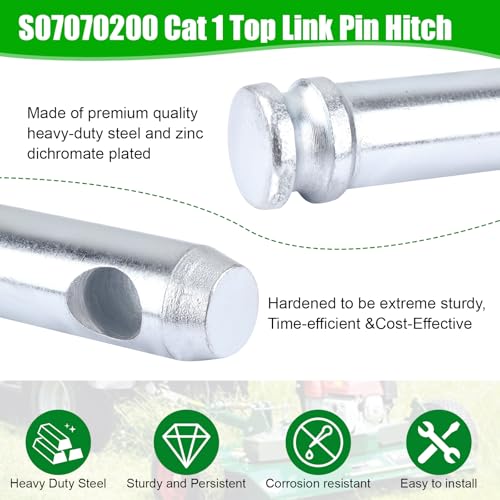 S07070200 Cat 1 Top Link Pin Hitch for Tractors, 3/4 in Dia Pin, 4 Pack