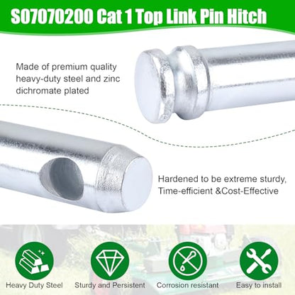 S07070200 Cat 1 Top Link Pin Hitch for Tractors, 3/4 in Dia Pin, 4 Pack