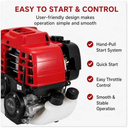 38.3CC 4-Stroke Gas Powered 2 in 1 Brush Cutter with Marine Propeller