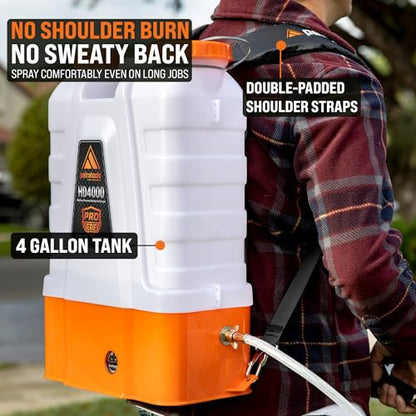 PetraTools HD4000 Battery Powered Backpack Sprayer, 8 Hr Runtime, 9 Nozzles - style: HD4000 Pro Series