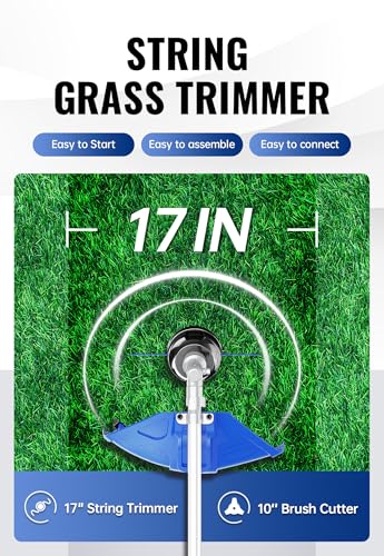 Wild Badger Power Gen2 26cc Gas String Trimmer, 17-in 3-in-1 Combo