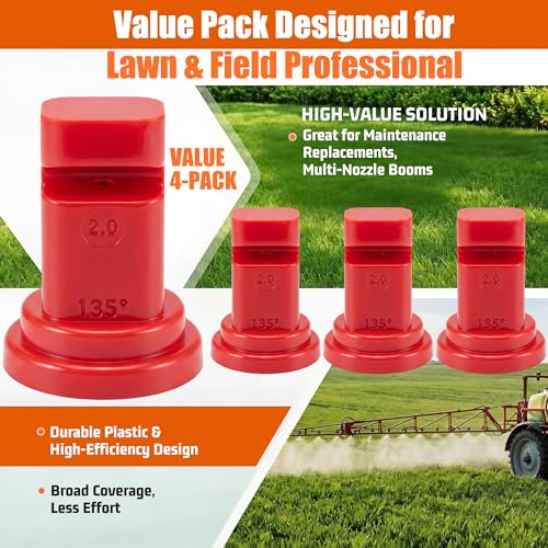 140° Deflector Broadcast Spray Nozzle,Boom Sprayer Nozzles with 2.0 Orifice
