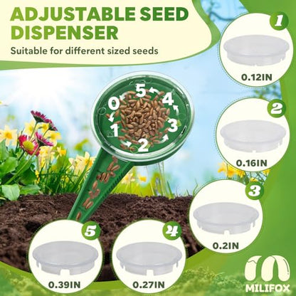 Seed Planter Tool, Seed Dibber, Seed Dispenser, Green, 2 Pcs - color: Green, 2 Pcs