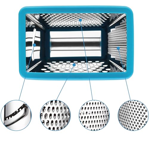 Spring Chef Stainless Steel XL Cheese Grater for Kitchen, Teal - color: Teal