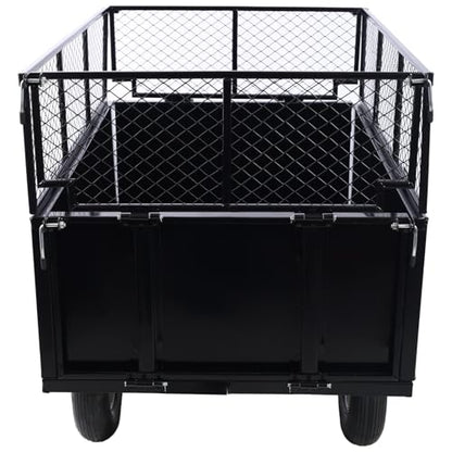 Geelife ATV Trailer Steel Dump Cart, 750lbs 22 Cubic Feet Utility Trailer Lawn Garden Trailer with Heavy Duty Tow Behind Carts and Removable Sides for Tractors, ATV, UTV, Lawn Mowers