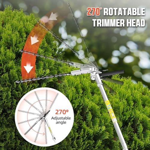 52cc 6-in-1 Gas Weed Wacker/String Trimmer w/Hedge Trimmer & Pole Saw