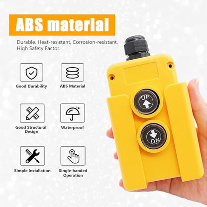 ParnicoTech 3 Wire Dump Trailer Remote Control Switch,12V DC Up‑Down Control Switch for Single Acting Hydraulic Pump Power Unit,Dump Truck Trailer Hoist Lift Gate Controller - color: 3-switch